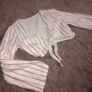 Striped tie long sleeve